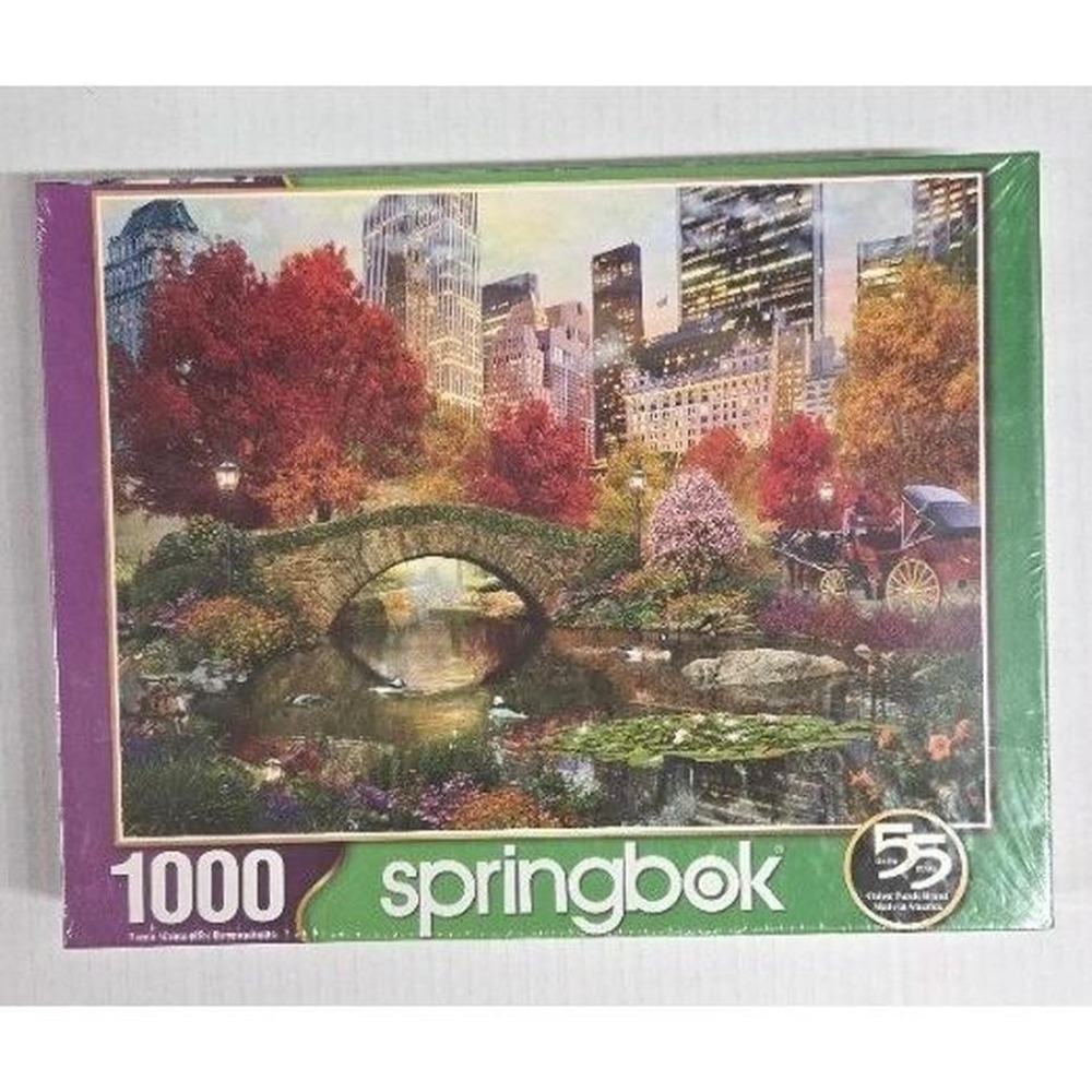 Springbok 1000 Piece Jigsaw Puzzle - Central Park Autumn New York‎ - Sealed